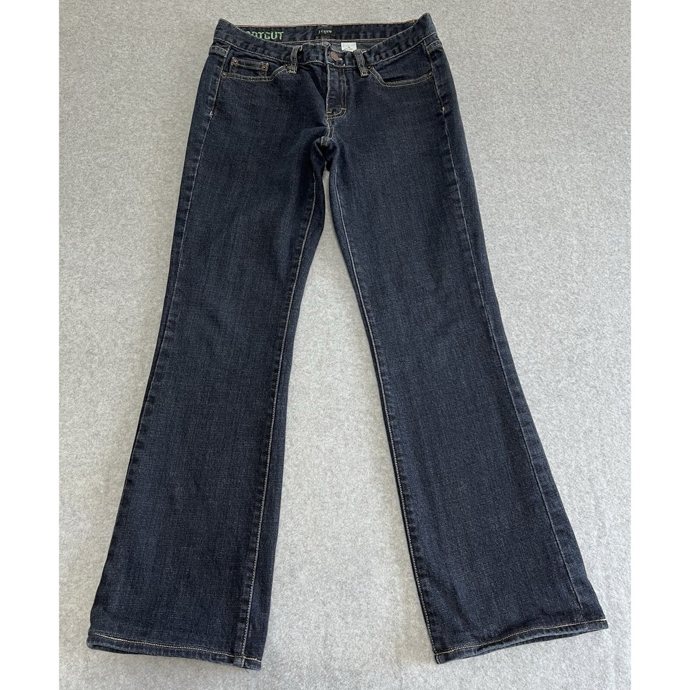 J Crew Womens Bootcut Dark Wash Denim Jeans Size 29 '09 Flare Pockets Stretch